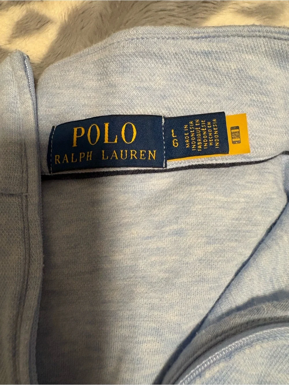 Polo by Ralph Lauren Light Blue Quarter-Zip Pullover
